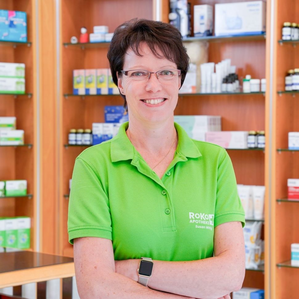 Porträt von Susan, PTA in den RoKo-Apotheken